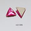 Dongzhou Furo Duplo Triangular Fundo Plano Costurado à Mão Strass Alta Qualidade Strass para Vestido Roupas Vestido de Casamento Sapatos Strass Cristal Triangular