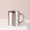 Caneca de Aço com Alça para Transferência de Calor Mais Vendida Copo de Boca Dupla Camada Isolada em Aço Inoxidável Suportes para Caneca de Café Impressão DIY a partir de Desenhos