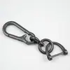 Creativo Sencillo Colgante de Cintura para Llaves de Coche Gancho para Bolso Hebilla Colgante Accesorios Dos Llaveros de Aleación de Zinc Fabricante Venta al por Mayor