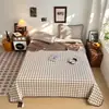 Juego sencillo de tres piezas para cama antideslizante, reversible con un lado de algodón puro y el otro de forro polar, adecuado para todas las estaciones, se usa como sábana, cubrecolchón o manta de ocio