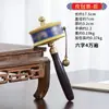 Bolso de Cuero de Pueblo Tibetano Rueda Giratoria de Manivela de Seis Caracteres de Cobre Pintura de Colores Cilindro Giratorio de Manivela Adorno de Cubo de Oro Giratorio de Mano