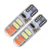 T10 W5W 194 168 5630 8SMD LED luz de pisca de carro bicolor T10 lâmpada de silicone 12V