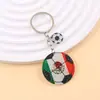 Llavero Acrílico Mundial 2026 Estados Unidos, Canadá y México Lazo Redondo Corazón Balón de Fútbol Colgante Creativo Personalizado