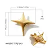 Pronta Entrega Transfronteiriça Unissex Liga Metálica Broche Estrela Cruzada Fecho Borboleta Broche DIY Roupas Bolsa Acessórios