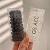 Elástico de Cabelo Transparente Estilo Fio de Telefone para Mulheres 2024 Novo Estilo Alta Elasticidade Durável Elegante Corda de Cabelo Acessório de Cabelo