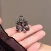 Pinza para el Cabello Flor de Cristal, Pinza de Garra Pequeña para la Parte Posterior de la Cabeza, Pinza Tiburón Pequeña para Flequillo, Pinza Tiburón Estilo Coreano