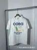 Novedades de Verano Serie Casa Unisex Casual Holgado Camisetas de Manga Corta Estilo Americano en Stock Venta al por Mayor Casual Transfronterizo