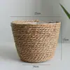 Funda tejida para maceta estilo nórdico, cesta de flores tejida a mano, cesta de almacenamiento decorativa para plantas verdes de sala de estar y balcón