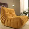Sofá Caterpillar Togo Sala de Estar Moderna Crema Reclinable y para Dormir Balcón Ocio Silla Individual Reclinable Sofá Perezoso