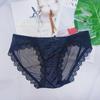 Ropa interior de satén vintage "Fairy full" para mujer, bragas de malla sexy de encaje puro, bragas de cintura baja