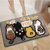 Alfombrilla de suelo de imitación cachemira de dibujos animados de venta caliente transfronteriza para baño del hogar, felpudo absorbente de agua, alfombra de noche a prueba de frío