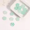 Cuentas de vidrio translúcido color flor de cerezo de 14 mm con agujeros rectos para pulseras, collares y accesorios hechos a mano de estilo antiguo para DIY