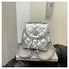 Mochila de Corrente Rombus Estilo Coreano 2026 Novo Estilo de Verão Elegante Grande Capacidade Bolsa de Viagem Bolsa para Aula de Estudante