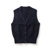 Outono 2023 Colaboração de Designer Regata Tricotada Decote V Cardigan Regata 462131