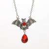 Collar de plata con diseño de murciélago vampiro gótico de comercio exterior transfronterizo, acrílico, steampunk, regalo de Halloween