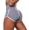 2020 Novo Verão Europeu e Americano Comércio Exterior Feminino Tamanho Grande Sexy Cor Sólida Cintura Alta Esporte Corrida Shorts Justos no Quadril