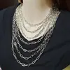 Joias Transfronteiriças Europeias e Americanas Punk Hip-hop Exagerado Colar de Corrente de Metal Conjunto de Colares Multicamadas Estilo INS Feminino