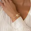 2024 Nuevo Diseño Transfronterizo de Amazon Pulsera de Clip para Papel Burbuja con 26 Letras Incrustadas de Circonita Regalo de Moda