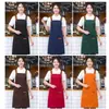 Delantal de cocina para uso doméstico, nuevo modelo 2026, delantal para catering, ropa de trabajo para mujer, delantal de oficina con impresión de logotipo