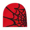 En stock gorro de punto para hombre y mujer gorro jacquard transfronterizo otoño e invierno gorro para ciclismo al aire libre telaraña europeo y americano cálido para adultos