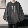 Moletom com Gola Redonda Estilo Hong Kong para Adolescentes Primavera e Outono Masculino 2025 Novo Tendência Estudante do Ensino Médio e Fundamental Camiseta Básica Bonita