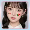 Adesivos de Tatuagem Coloridos da Bandeira de Portugal Adesivos para Rosto Maquiagem Impermeáveis Longa Duração Adesivos para Rosto de Crianças Braço Não Tóxicos