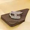 Anillo Ladrillo de Diseño Nicho de Alta Gama Lujo Accesible para Mujer Moda Europea y Americana Creativo Zirconia Chapado en Oro Anillo Abierto Ajustable