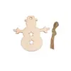 Manualidades de Madera Colgantes Creativos para Árbol de Navidad Etiquetas Decorativas para Fiestas de Fin de Año Adornos con Forma de Copo de Nieve y Árbol de Navidad