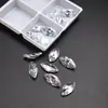 Pedra Gema Branca em Formato Marquise Pedra Solta, Zircônia Transparente Pequena em Formato Marquise Pedra Solta, Pedra para Acessório de Inlay de Face de Anel de Joia