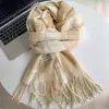 Gran Colección de Remate~Bufanda de Cuadros para Mujer Invierno Cachemira Sintética Engrosada Borla Versátil Cálida Estilo Coreano de Gama Alta Moderna