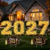 Placas de Jardim para Temporada de Formatura com Luzes, Placas de Jardim em Placa Oca Projetadas pelo Fabricante, Decoração Externa para Gramados, Placa 2027