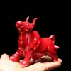 Figura de Vaca Deitada em Cerâmica Tang Sancai Feng Shui Decoração de Casa Prateleira Antiga Mesa de Chá Banheiro Sala de Estar Zodíaco Vaca Cerâmica Artesanato