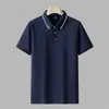 Suministro Exclusivo Transfronterizo de Playeras Polo de Algodón Puro de Manga Corta, Color Sólido, Estilo Casual Simple, Transpirables, Ropa Juvenil Tallas Grandes para Hombre