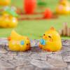 Lindo Dibujo Animado Kawaii Pollo Artesanías de Resina Hogar Coche Pequeños Adornos Decorativos Micro Paisaje Accesorios de Joyería