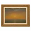 Pintura al óleo de paisaje con marco dorado retro europeo para sala de estar, entrada, pared, pintura decorativa enmarcada de gran venta transfronteriza en Amazon, colgante de pared