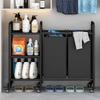 Cesta para Ropa Sucia Multifuncional para Baño Doméstica Simple Caja de Almacenamiento Simple con Ruedas Estante de Almacenamiento para Ropa Sucia