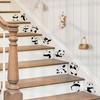 Calcomanías de pared decorativas de animales para habitación infantil de dibujos animados, panda, DIY, para pared, puerta de armario, 34246