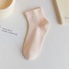 Calcetines cortos deportivos de color Zhuji para mujer, finos, de color liso, japoneses, de primavera y verano, con diseño de luna blanca.