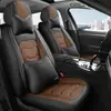 Cojín para Asiento de Coche, Cobertura Completa para Cinco Asientos, Universal para Todas las Estaciones, Funda de Asiento Lavable de Cuero en Stock para Asientos Individuales o Dobles