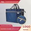 Bolsa Portátil para Documentos em Tecido Oxford de Camada Dupla e Grande Capacidade Pasta para Materiais de Conferência com Zíper Bolsa de Armazenamento Personalização