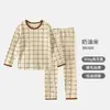 Conjunto de ropa interior térmica de otoño para niños, algodón puro, ropa de casa cálida, conjunto de manga larga para estudiantes de secundaria, oferta especial de liquidación