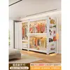 Estante Casa de Aluguel Guarda-roupa Quarto de Casa Novo Estilo Armazenamento Guarda-roupa de Aço Montagem Simples Painel de Metal