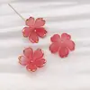 Ins flor de cinco puntas con borde dorado degradado flor de cerezo DIY hecho a mano estilo antiguo pasadores accesorios tocado acetato acrílico