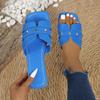 Zapatillas de Remaches de Color Sólido para Mujer del Sudeste Asiático Transfronterizo, Talla Grande, Casuales, de Punta Cuadrada, Punta Abierta, Planas, de Verano, Ligeras, para Playa
