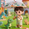 Paraguas Infantil Europeo y Americano Nuevo de 26 Años, Paraguas para Estudiantes Niños en Stock, Paraguas Automático de 19 Pulgadas con Diseño de Dinosaurio de Dibujos Animados