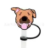 Nuevo protector de pajita de cachorro de dibujos animados tapa de pajita de 10 MM tapón de polvo de silicona decoración de pajita de fiesta de dibujos animados linda cruz