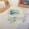 Diadema de rayas para el cabello de mujer de Corea del Sur, diadema de franela para lavarse el cabello, diadema linda de lunares para lavarse la cara, accesorios para el cabello