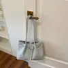 Bolsa Tote Casual Simples para o Dia a Dia 2026 Verão Nova Tendência Grande Capacidade Estilosa Cor Sólida Bolsa de Ombro/Axila