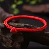 Pulsera Tejida a Mano de Cuerda Roja de Ocho Hilos para el Año Zodiacal de la Mujer Pulsera Roja para Parejas Estilo Étnico Joyería de Mano Venta al por Mayor