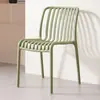 Silla de Comedor de Plástico Nórdico al por Mayor Sillón Moderno Casual Silla para Cafetería de Té con Leche Silla de Mesa de Comedor Hueca para Exteriores